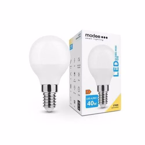 Modee E14 4,9W mini globe LED teplá 2700K