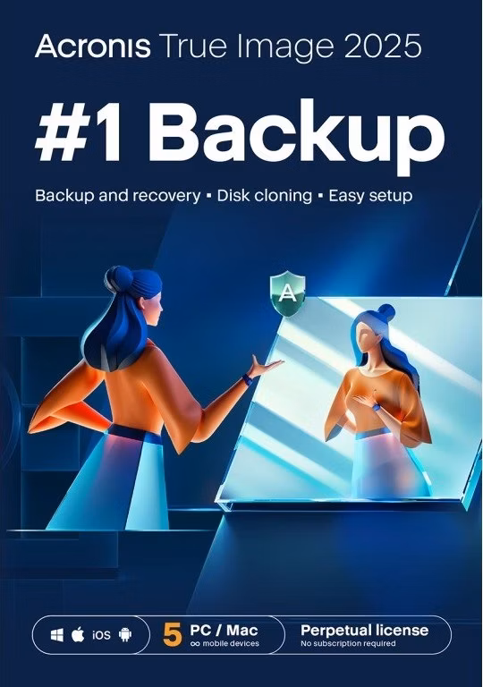 Acronis True Image 2025 - 5 Computer ESD, Perpetual