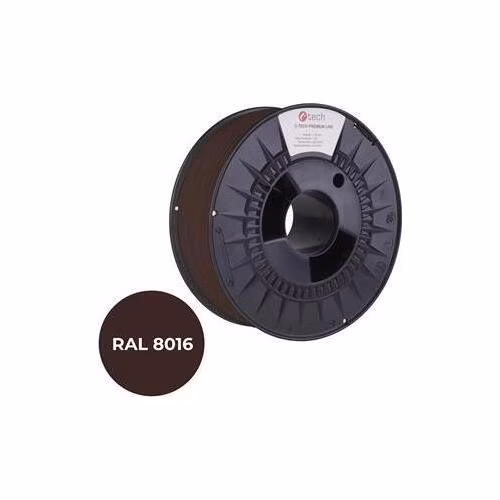 C-TECH tisková struna PREMIUM LINE ( filament ) , PETG, mahagonová hnědá, RAL8016, 1,75mm, 1kg