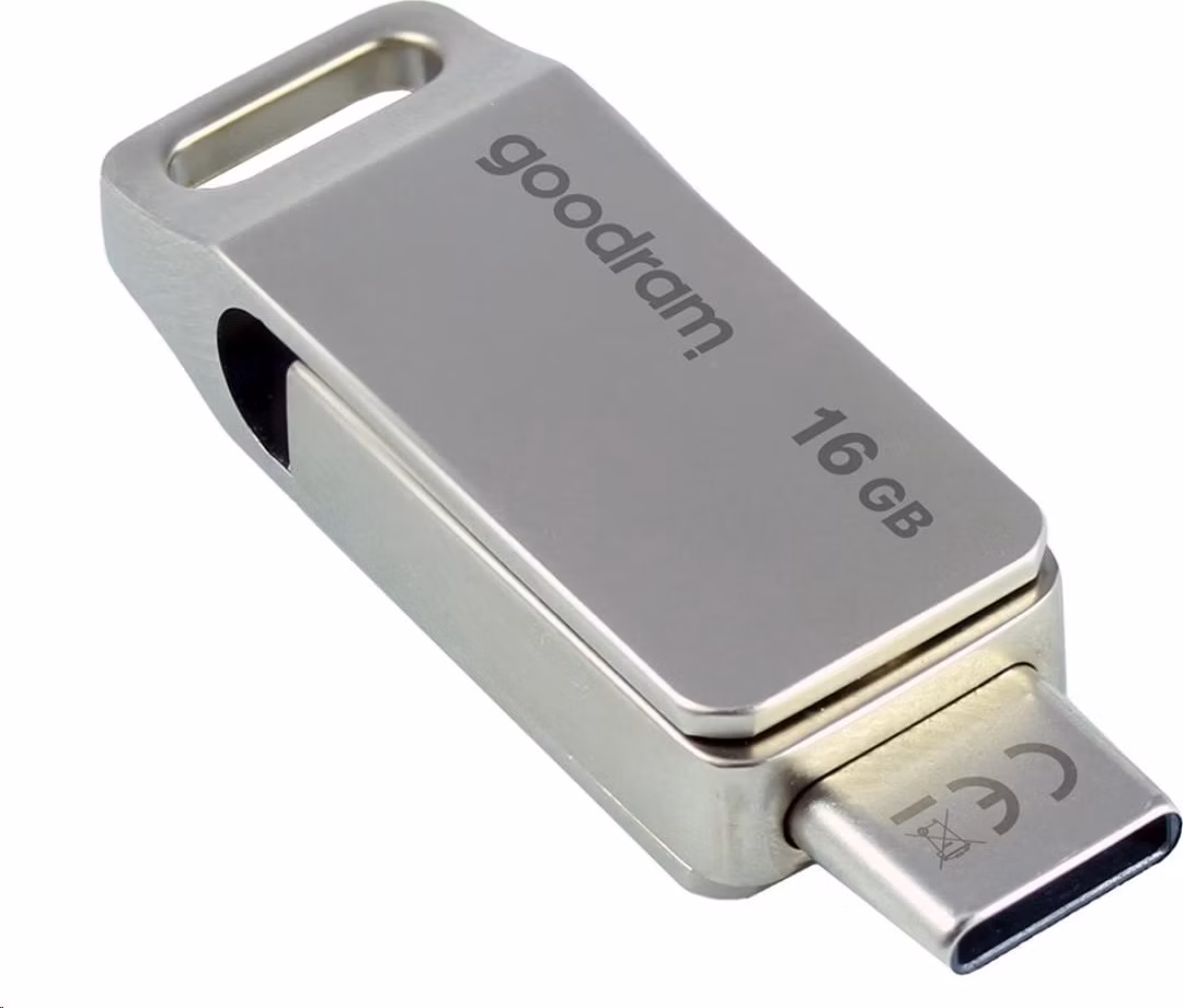 GOODRAM Flash disk 16 GB ODA3, USB 3.2, strieborná
