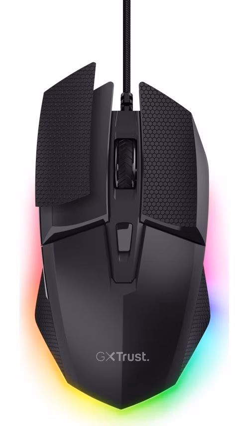 Trust GXT 121 Felox+/Herní/Optická/Pro praváky/10 000 DPI/Drátové USB-A/Černá