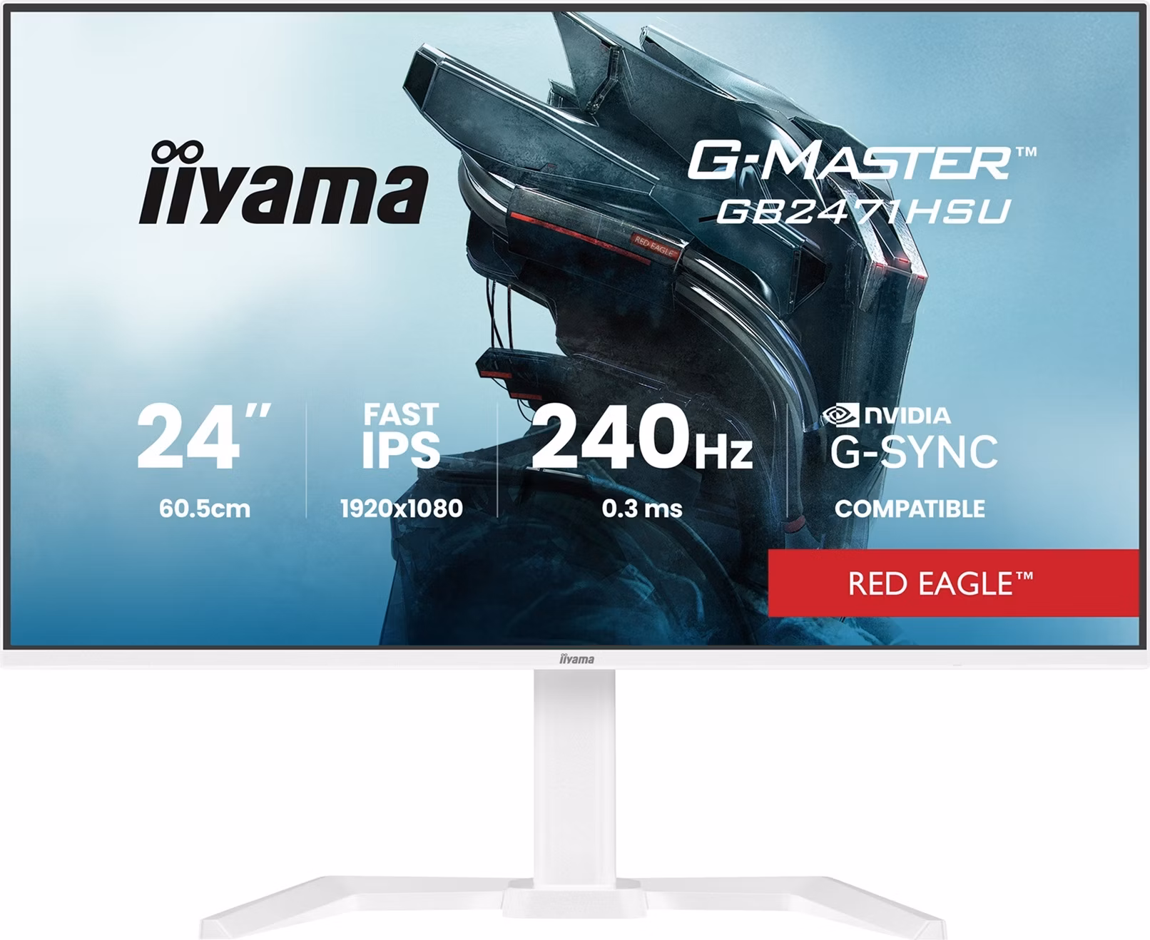 iiyama G-Master/GB2471HSU-W1/23,8"/IPS/FHD/240Hz/0,3ms/Biela/3R