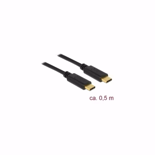 Delock USB 2.0 kabel Type-C na Type-C 0,5 m 5 A E-Marker