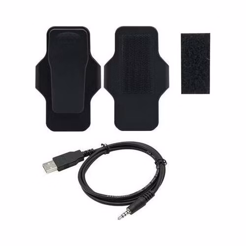Transcend TS-DBK1 příslušenství pro kamery DrivePro Body, 360° otočný klip/držák na suchý zip/napájecí kabel, černá