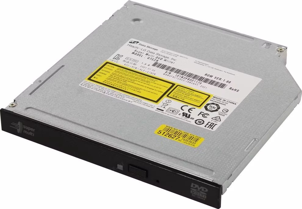 HITACHI LG - interná mechanika DVD-W/CD-RW/DVD±R/±RW/RAM/M-DISC GTC2N, Slim, 12.7 mm zásobník, čierny, voľne ložený bez SW
