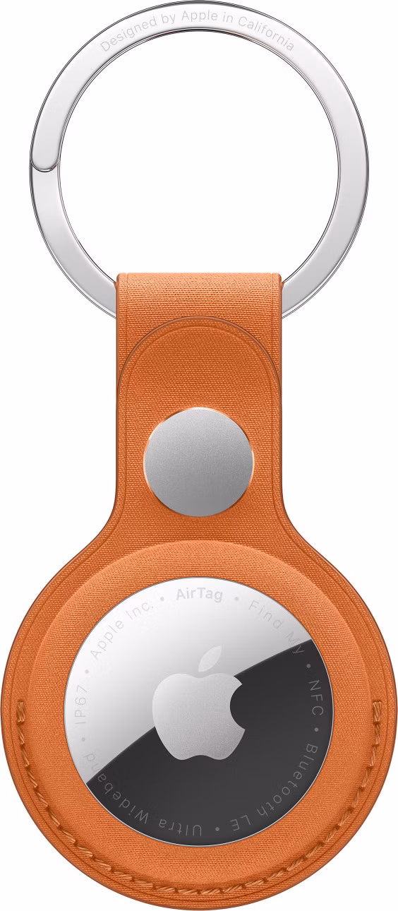 Apple AirTag FineWoven Key Ring - Fox Orange