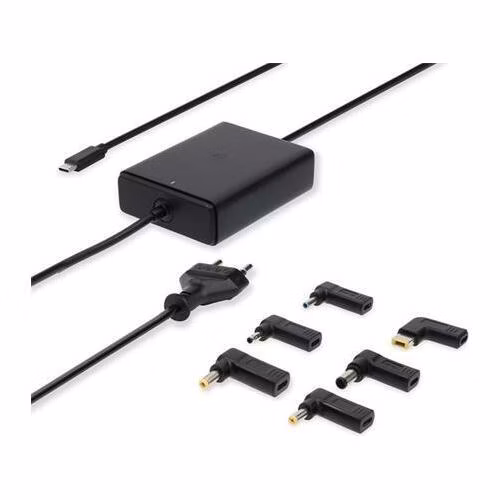Nedis NBAU65110BK - Adaptér k notebooku| GaN | 65 W | 5 / 9 / 12 / 15 / 20 V DC | 2.4 / 3.0 / 3.25 A | Euro / Typ-C