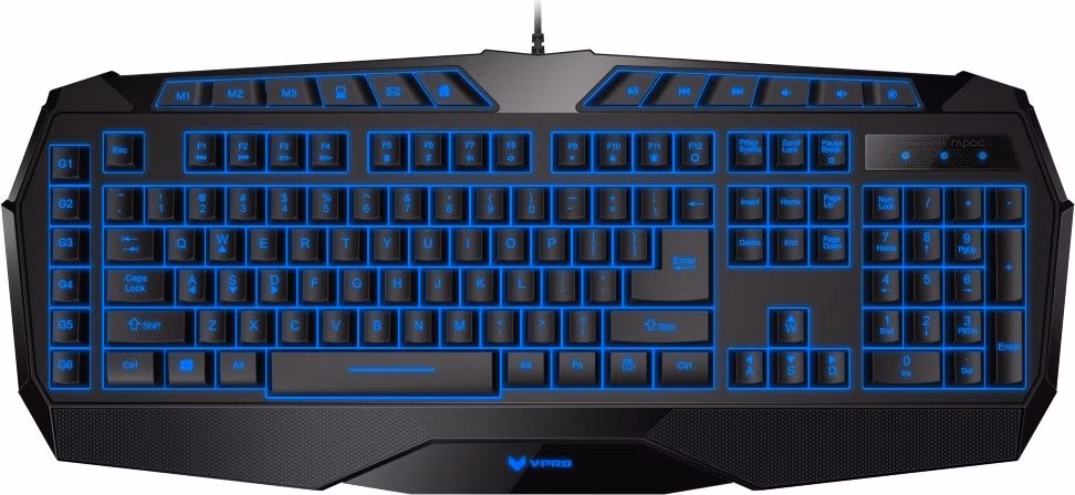 RAPOO VPRO herní klávesnice V52/ podsvícená/ drátová/ USB/ černá/ CZ+SK layout
