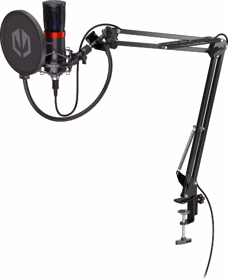 Endorfy mikrofon Streaming/streamovací/nastavitelné rameno/pop-up filtr/3,5mm jack/USB-C/USB-A