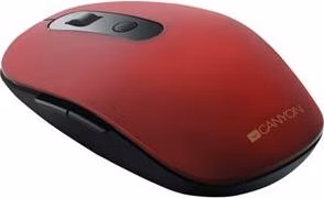 Canyon MW-9, 2v1 bezdrôtová optická myš Bluetooth / Wireless USB, 800/1000/1200/1500 DPI, 6 tlač, červená