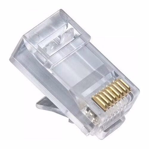 XtendLan Konektor UTP RJ45 CAT5e, drát, kulatý, 50µ