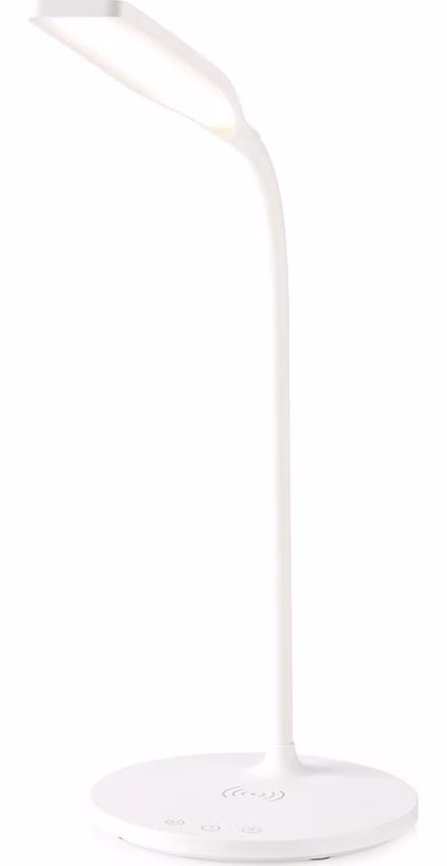 NEDIS LED lampička/ Qi nabíjení/ 15 W/ 100-240V/ přirozená, studená, teplá bílá/ stmívatelná/ 350lm/ 2700 - 6500K/ bílá