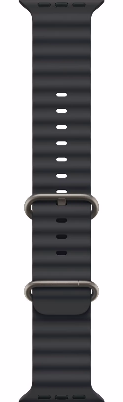 Apple Watch 49mm Black Ocean Band - Natural Titanium Finish