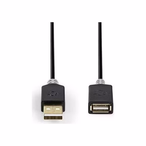 Nedis CCBW60010AT20 - USB 2.0 kabel | A Zástrčka - A Zásuvka | 2 m | Antracit