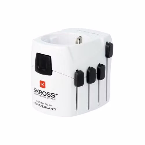 SKROSS cestovní adaptér PRO, 6.3A max., uzemněný, univerzální pro celý svět
