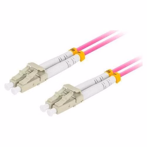 LANBERG OPTICKÝ PATCHCORD MM LC/UPC-LC/UPC DUPLEX 3M LSZH OM4 50/125 3.0MM FIALOVÝ