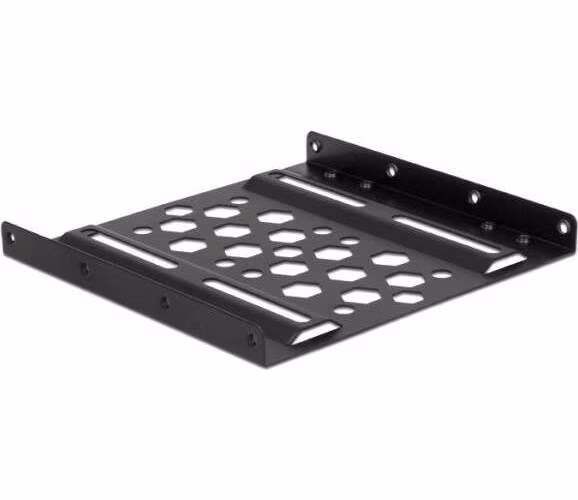 Delock Hliníkový instalační rámeček 2.5” na 3.5” černý