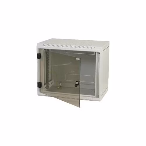 Triton 19" rozvaděč jednodílný 12U/400mm, celoskleněné dveře, černý