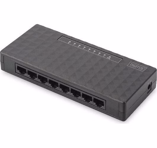 DIGITUS Rychlý ethernetový přepínač 8 portů, nespravovaný, desktop
