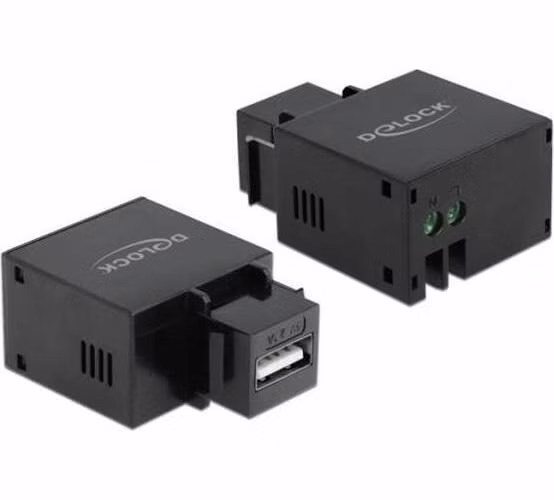 Delock Keystone Modul mit USB Typ-A Ladebuchse 2,1 A schwarz
