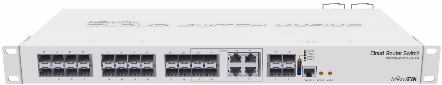 MIKROTIK RouterBOARD Cloud Router Switch CRS328-4C-20S-4S+RM + L5 (800MHz; 512MB RAM; 4x GLAN, 20x SFP, 4xSFP+) rack