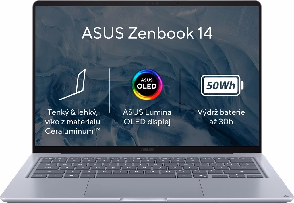 ASUS Zenbook 14/UX3480QA-OLED1057W/SD-X1-26-100/14"/WUXGA/8GB/512GB/Adreno/W11H/Blue/2R