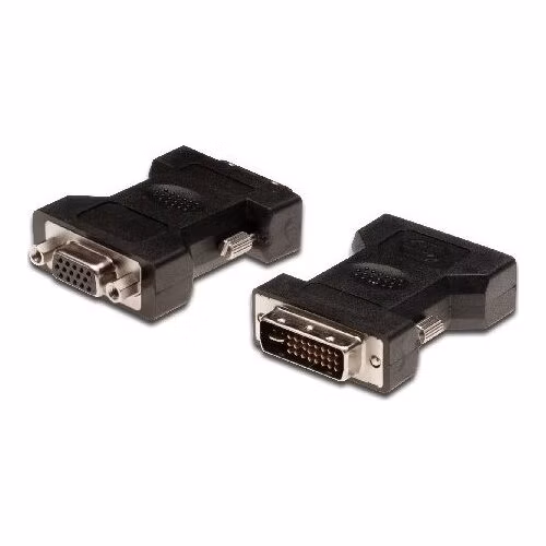 Digitus DVI adapter, DVI(24+5) - HD15 M/F, DVI-I dual link, bl, (Digitus polybag)