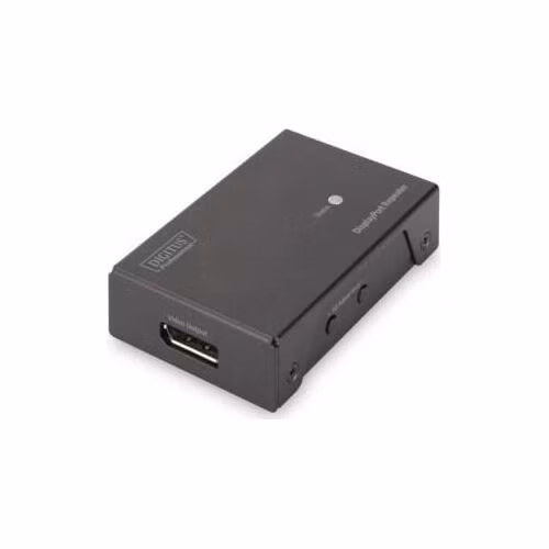 Digitus DisplayPort Opakovač na 20 m (Full HD) na 13 m (rozlišení 4K), kovové pouzdro, EQ, LED