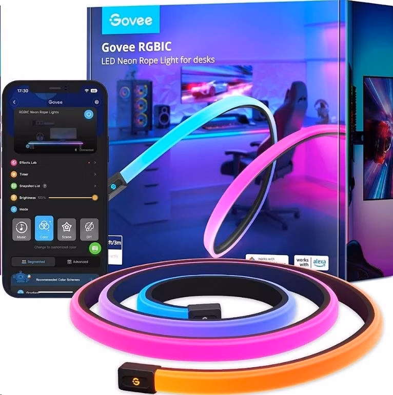 Govee Neon RGBIC LED podsvícení pro stůl