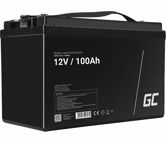 Green Cell AGM 12V 100Ah VRLA baterie Gel s hlubokým cyklem elektrické křeslo fotovoltaická baterie
