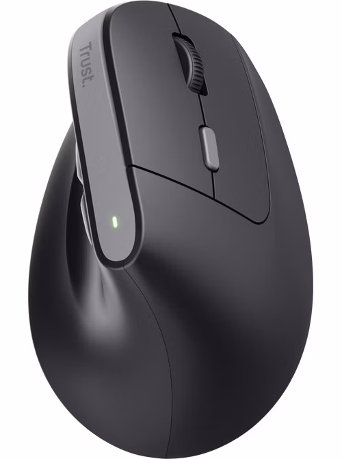Trust Bayo II/Vertikální/Optická/Pro praváky/2 400 DPI/Bezdrátová USB/Černá