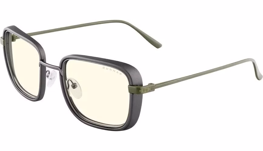 GUNNAR kancelářske/herní brýle FALLOUT VAULT 33 /GUNMETAL-OLIVE / * čirá skla * BLF 35 * GUNNAR focus