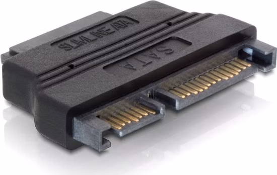 DeLock adaptér SATA 22pin samec -> Slim SATA  7+6pin samice