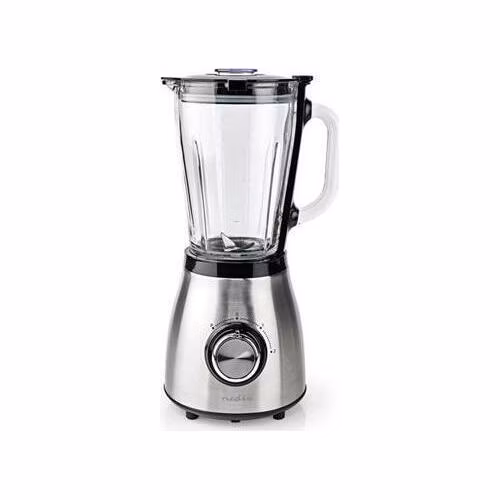 Nedis KABL350CAL - Stojanový Mixér | 800 W | 1.5 l | Sklo | 2 rychlosti | Černá / Stříbrná