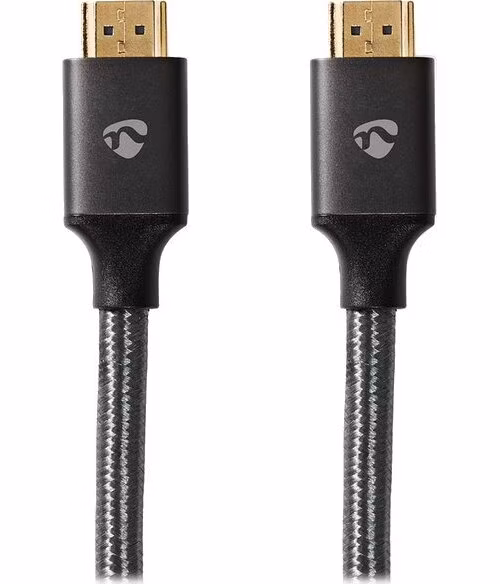 NEDIS PROFIGOLD Ultra High Speed HDMI 2.1 kabel/ 8K@60H/ zlacené konektory HDMI-HDMI/ bavlna/ antracit/ BOX/ 2m
