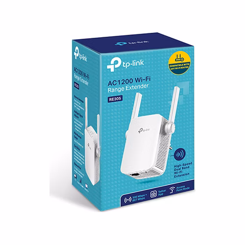 TP-Link RE305 AC1200 Dual Band Wifi Range Extender/AP, 1x10/100 RJ45, power schedule