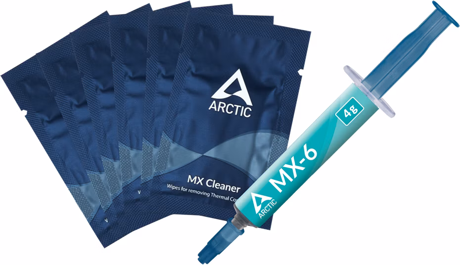 Arctic MX-6 ULTIMATE Performance teplovodivá pasta, 4g + 6 ks MX Cleaner ubrousků