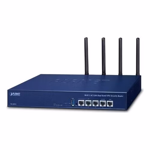Planet VR-300W5 Enterprise router/firewall VPN/VLAN/QoS/HA/AP kontroler, 2xWAN(SD-WAN), 3xLAN, WiFi 802.11ac