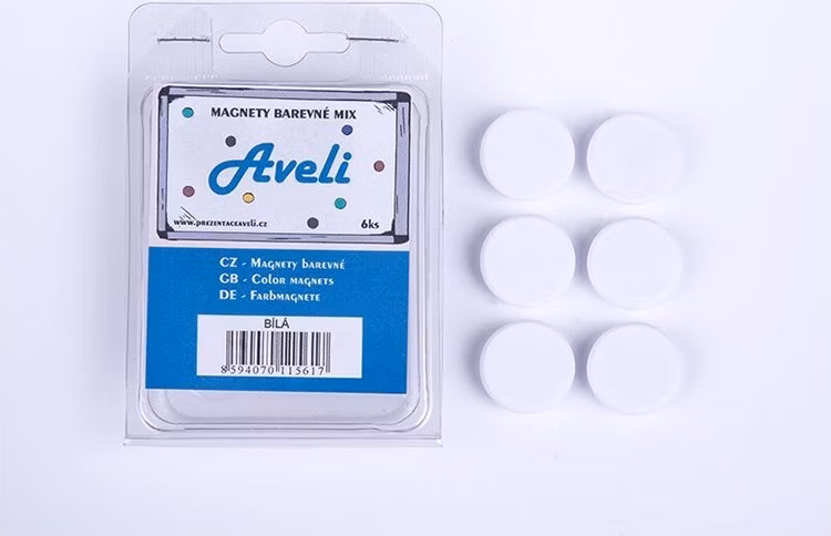 AVELI Set magnetů, bílá barva