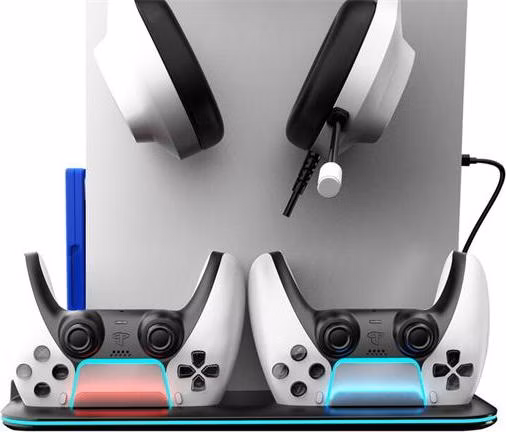 Canyon CS-51, multifiukčný stojan pre PS5 Slim, s chladením, nabíjanie 2 x gamepad, čierny