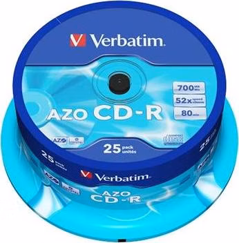 VERBATIM CD-R AZO 700MB, 52x, spindle 25 ks
