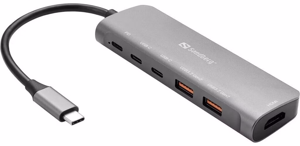 Sandberg USB-C Dock HDMI + 2xUSB-A + 2xUSB-C + PD100W