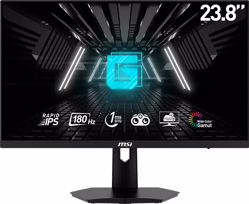 MSI Gaming G244F E2/ 24"/ 1920x1080/ IPS/ 1ms/ 180Hz/ 300cd/m2/ 1000:1/ HDMI/ DP/ VESA/ černý