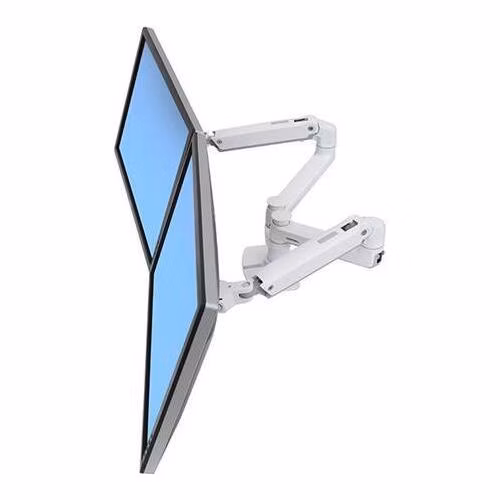ERGOTRON LX Dual Side-by-Side Arm, stolní ramena pro 2 lcd. max. 27", flexibilní , bílé