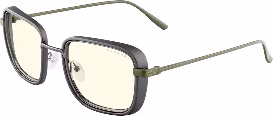 GUNNAR kancelářske/herní brýle FALLOUT VAULT 33 /GUNMETAL-OLIVE / * čirá skla * BLF 35 * GUNNAR focus