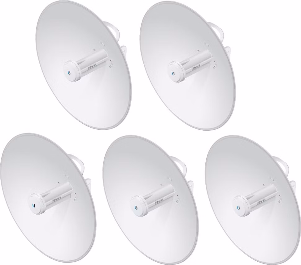 Ubiquiti PowerBeam 5AC Gen2 - AP/client 5GHz, anténa 25dBi MIMO2x2, airMAX AC, 1x Gbit RJ45, PoE 24V - sada 5ks