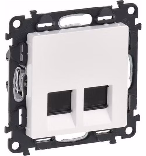 Legrand VALENA LIFE ZÁSUVKA 2X RJ45 CAT.6A STP BIELA