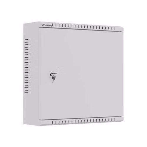 LANBERG Instalační skříň 10" TPR s MESH panelem 400 × 400 × 140 mm, šedá(sestavená)