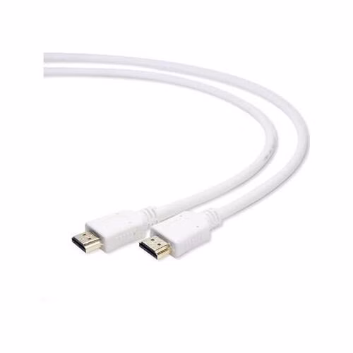 GEMBIRD CABLEXPERT Kabel HDMI-HDMI 3m, 2.0, M/M stíněný, zlacené kontakty, bílý
