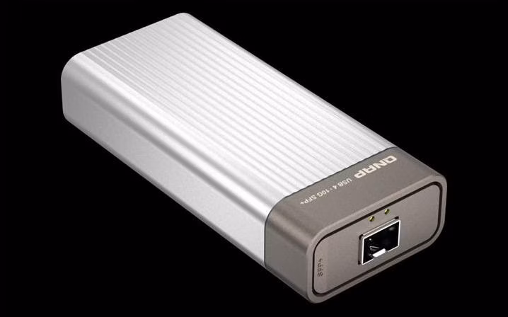 QNAP QNA-UC10G1SF - USB 4 Type-C to 10GbE SFP+ Network Adapter, Compatible with USB 4 and Thunderbolt 3/4 Ports